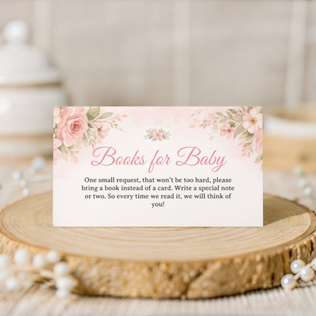 Blush Floral Baby in Bloom Books for Baby Enclosure Card (Creator Uploaded)