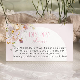 Blush Floral Baby Shower Display Shower Enclosure Card