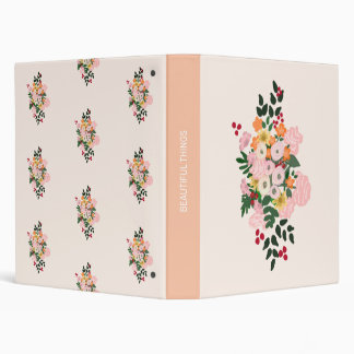 Blush Floral Binder