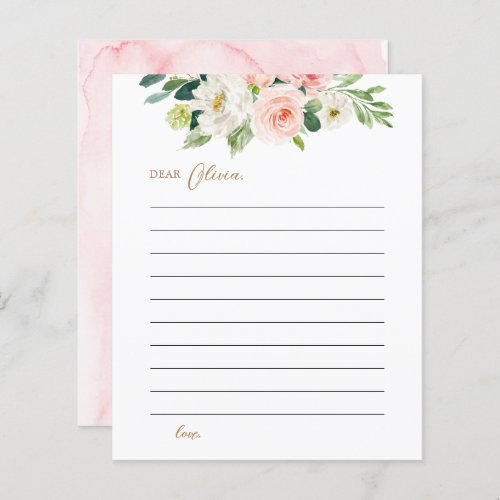 Blush Floral Birthday Time Capsule Cards