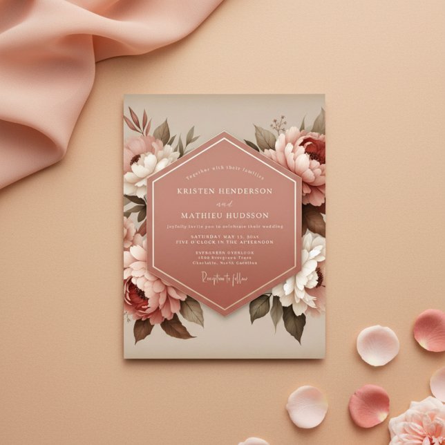Blush Floral Bloom Wedding Invitation (Creator Uploaded)