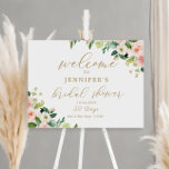 Blush Floral Bridal Shower Until I Do Poster<br><div class="desc">Boho Rainbow Please Take One Favors Sign</div>