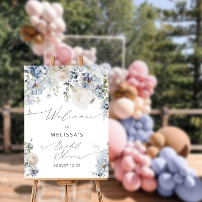 Blush Floral Bridal Shower Welcome Foam Board (Creator Uploaded)