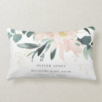 BLUSH FLORAL BUNCH WATERCOLOR BABY BIRTH STATS