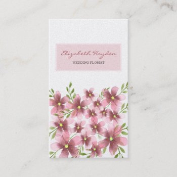 Blush Floral Business Cards by MG_BusinessCards at Zazzle