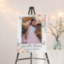 Blush Floral Butterfly Quinceanera Birthday Photo  Foam Board