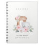 Blush Floral Cake Mixer Bakery Catering Recipe Notebook