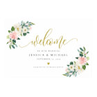 Blush Floral calligraphy Welcome Wedding Sign