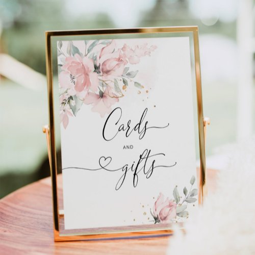 Blush floral Cards and gifts Poster