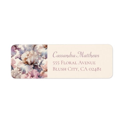 Blush Floral Classic Elegant Return Address Label