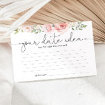 Blush floral  Date night ideas. Date jar Stationery<br><div class="desc">Blush floral Date night ideas. Date jar card.
Matching items available.</div>