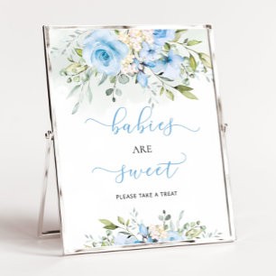 Blush floral eucalyptus Babies are sweet Poster