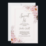 Blush Floral Frame Sweet 16 Birthday Invitation<br><div class="desc">Blush Floral Frame Sweet 16 Birthday Invitation Bohemian floral sweet 16 birthday invitation in various shades of blush or pink featuring two lovely blush or pink floral arrangements and a fine line frame on an very pale pink background. This sweet 16 birthday invitation design is ideal for someone looking for...</div>