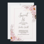 Blush Floral Frame Sweet 16 Birthday Invitation<br><div class="desc">Blush Floral Frame Sweet 16 Birthday Invitation Bohemian floral sweet 16 birthday invitation in various shades of blush or pink featuring two lovely blush or pink floral arrangements and a fine line frame on an very pale pink background. This sweet 16 birthday invitation design is ideal for someone looking for...</div>