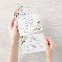 Blush Floral Geometric Wedding (No ENV needed)