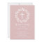 Blush Floral Girls Baptism Invitation