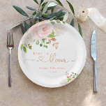 Blush floral gold baby in bloom baby shower paper plates<br><div class="desc">Blush floral gold baby in bloom baby shower Paper Plates
Matching items are available.</div>