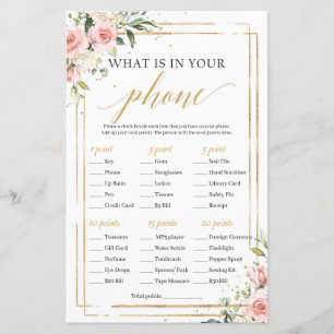 Blush Floral Gold Geometric What is in Your Phone