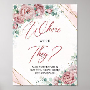 Blush floral greenery gold Where were they game Poster