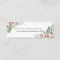 Blush Floral Greenery Wedding Website Card Mini