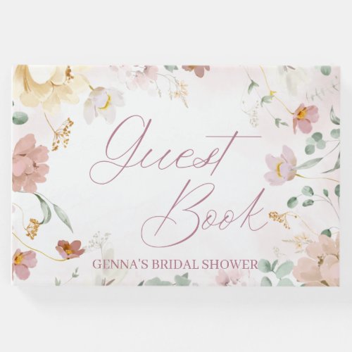 Blush Floral Guest Book