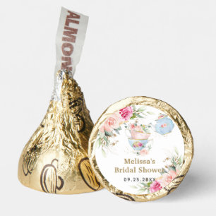 Blush Floral High Tea Party Baby Bridal Shower Hershey®'s Kisses®