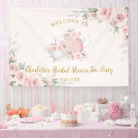 Blush Floral High Tea Party Bridal Baby Shower