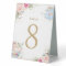Blush Floral High Tea Party Bridal Table Number