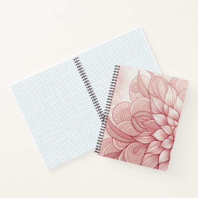Blush Floral Line Art Notebook (Inside)