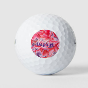 Blush Floral Luxury Monogram Design Golf Balls
