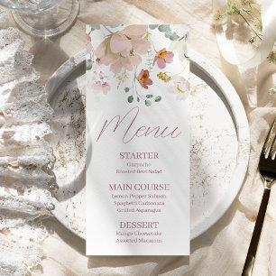 Blush Floral Menu