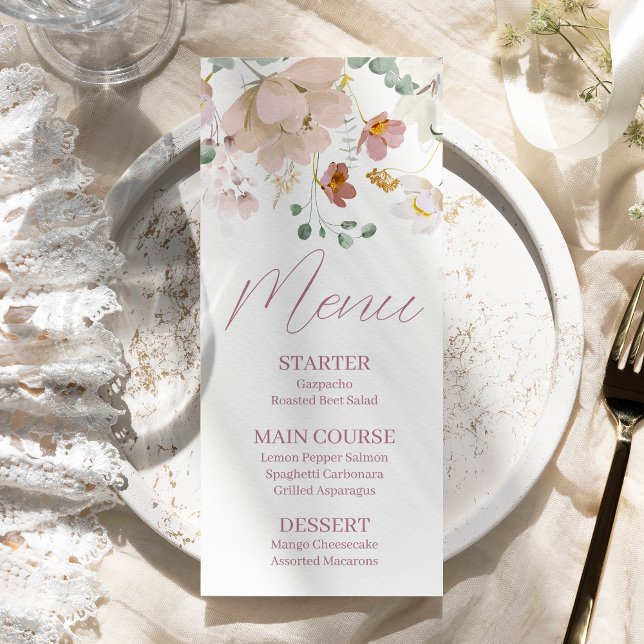 Blush Floral Menu (Creator Uploaded)