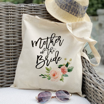 Blush Floral Mother Of The Bride Bridesmaid Gifts Tote Bag by Precious_Presents at Zazzle