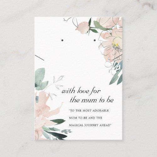 BLUSH FLORAL MUM TO BE GIFT NECKLACE EARRING CARD