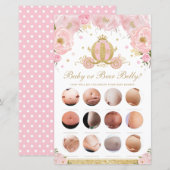 Blush Floral Princess Baby or Beer Belly Game (Front/Back)