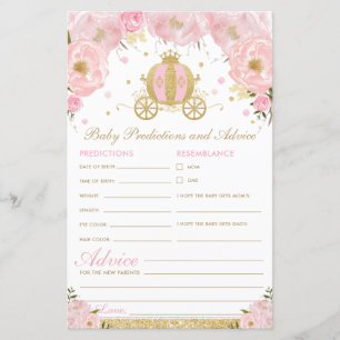 Blush Floral Princess Baby Predictions and Advice