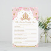 Blush Floral Princess Who Knows Daddy Best Game (Standing Front)