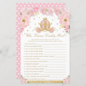 Blush Floral Princess Who Knows Daddy Best Game (Front/Back)