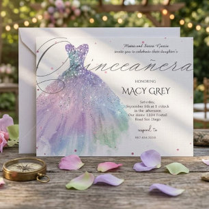 Blush Floral Quinceañera 15th Birthday Postcard