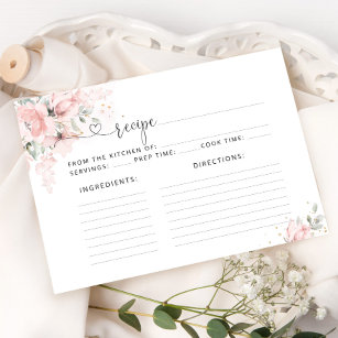 Blush Roses Recipe Cards - Lafayette Papers