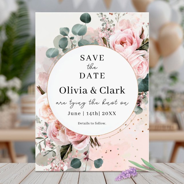 Blush Floral Save the Date Invitation (Creator Uploaded)