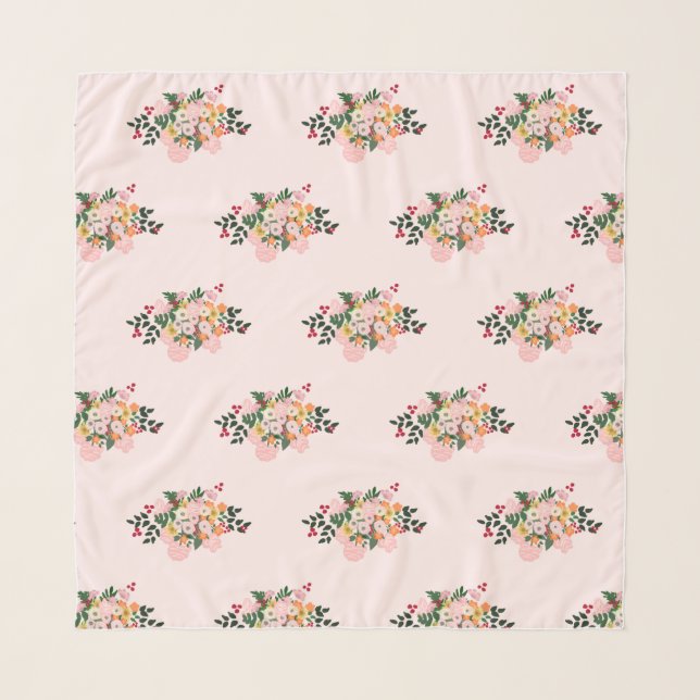 Blush Floral scarf (Front (Horizontal))