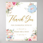 Blush Floral Tea Party Favors Baby Bridal Shower