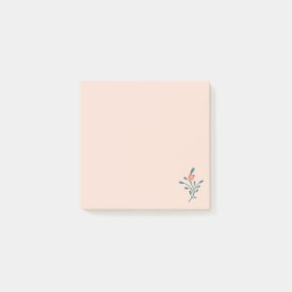 Blush Floral Teal Botanical Post-it Notes