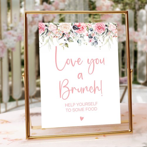 Blush Floral  Watercolor Bridal Brunch Sign