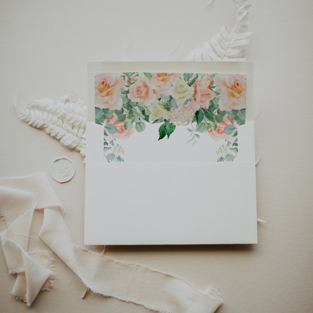Blush Floral Watercolor Envelope Liner (Creator Uploaded)