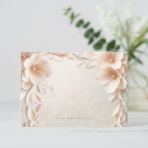 Blush floral wedding details card