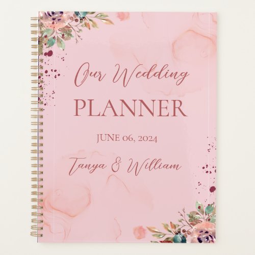 Blush Floral Wedding Planner