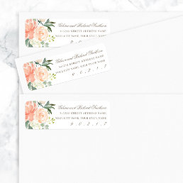 Blush Floral Wedding Return Address Label