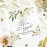 Blush Floral We're Engaged Engagement Party Napkins